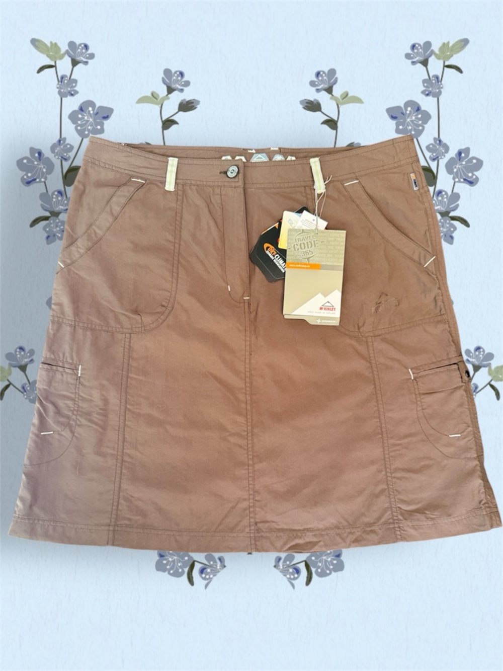 Outdoor Utility A-Line Skirt in Brown